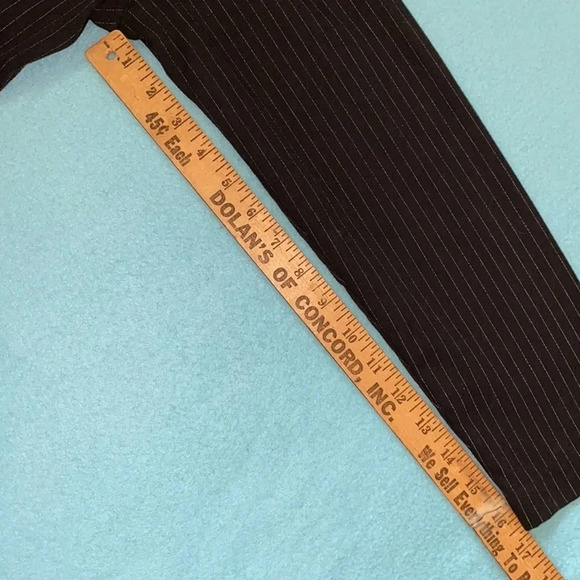ALL THAT JAZZ pinstripe blazer jacket pearl buttons black with white size 9/10 - Picture 11 of 11
